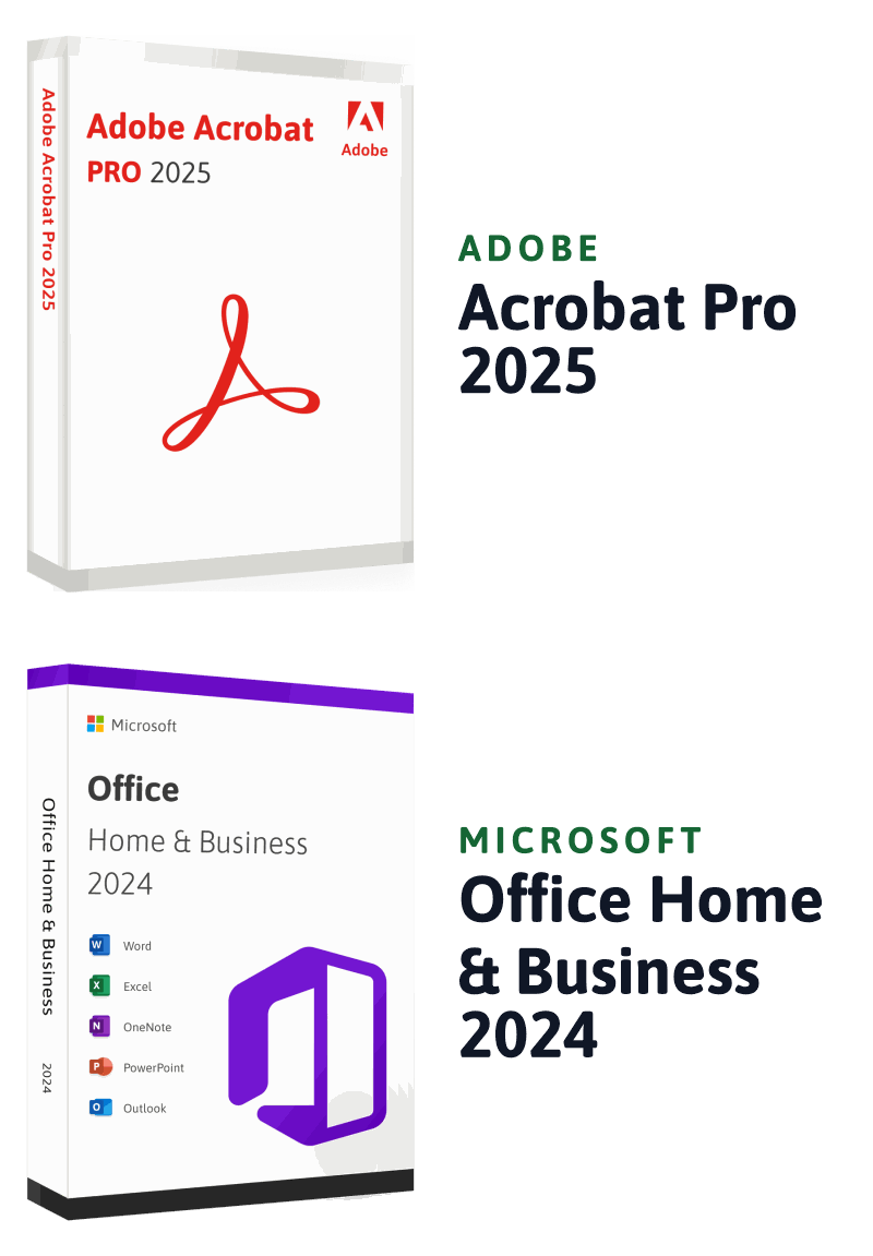 Microsoft Office 2024 Home & Business + Adobe Acrobat Pro 2025
