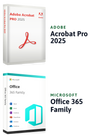 Microsoft 365 Family + Adobe Acrobat Pro 2025 | Windows & macOS