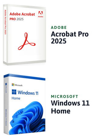 Microsoft Windows 11 Home + Adobe Acrobat Pro 2025