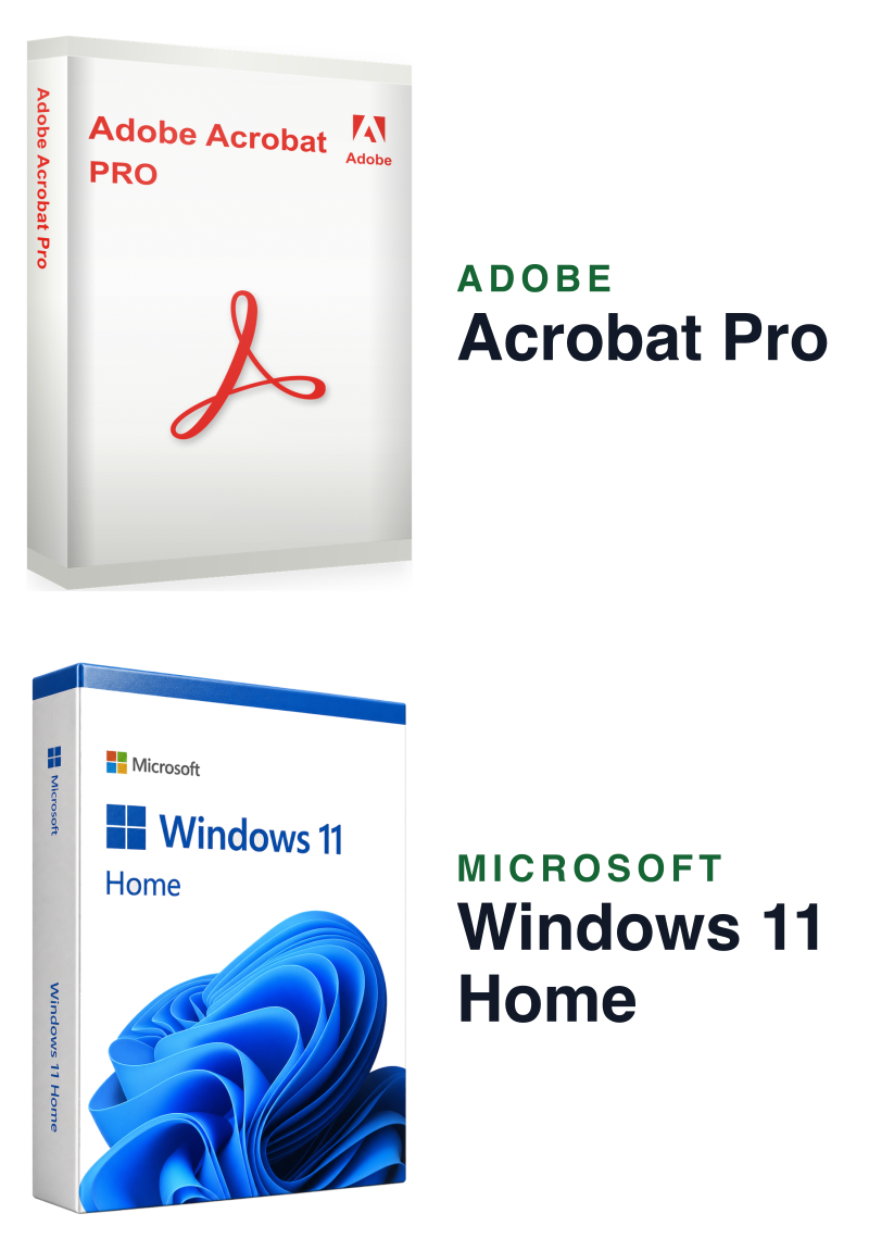 Microsoft Windows 11 Home + Adobe Acrobat Pro