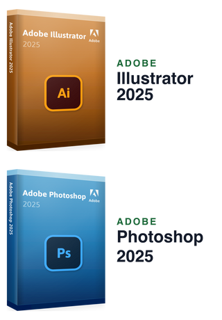 Adobe Illustrator 2025 + Photoshop 2025