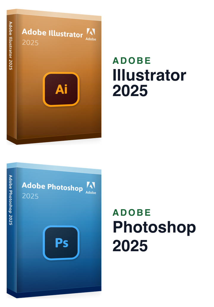 Adobe Illustrator 2025 + Photoshop 2025