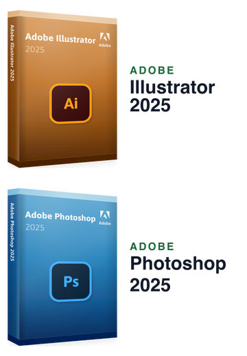 Adobe Illustrator 2025 + Photoshop 2025