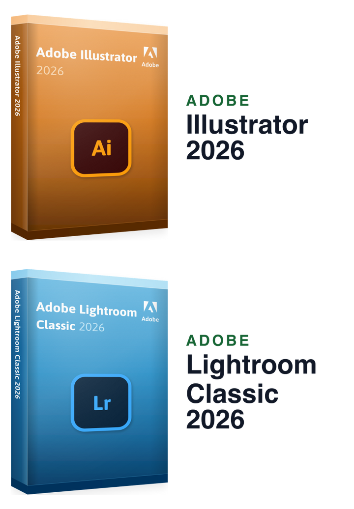 Adobe Illustrator 2026 + Lightroom Classic 2026