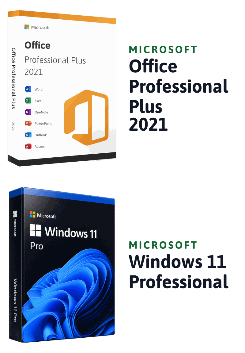 Microsoft Windows 11 Professional + Microsoft Office 2021 Professional Plus