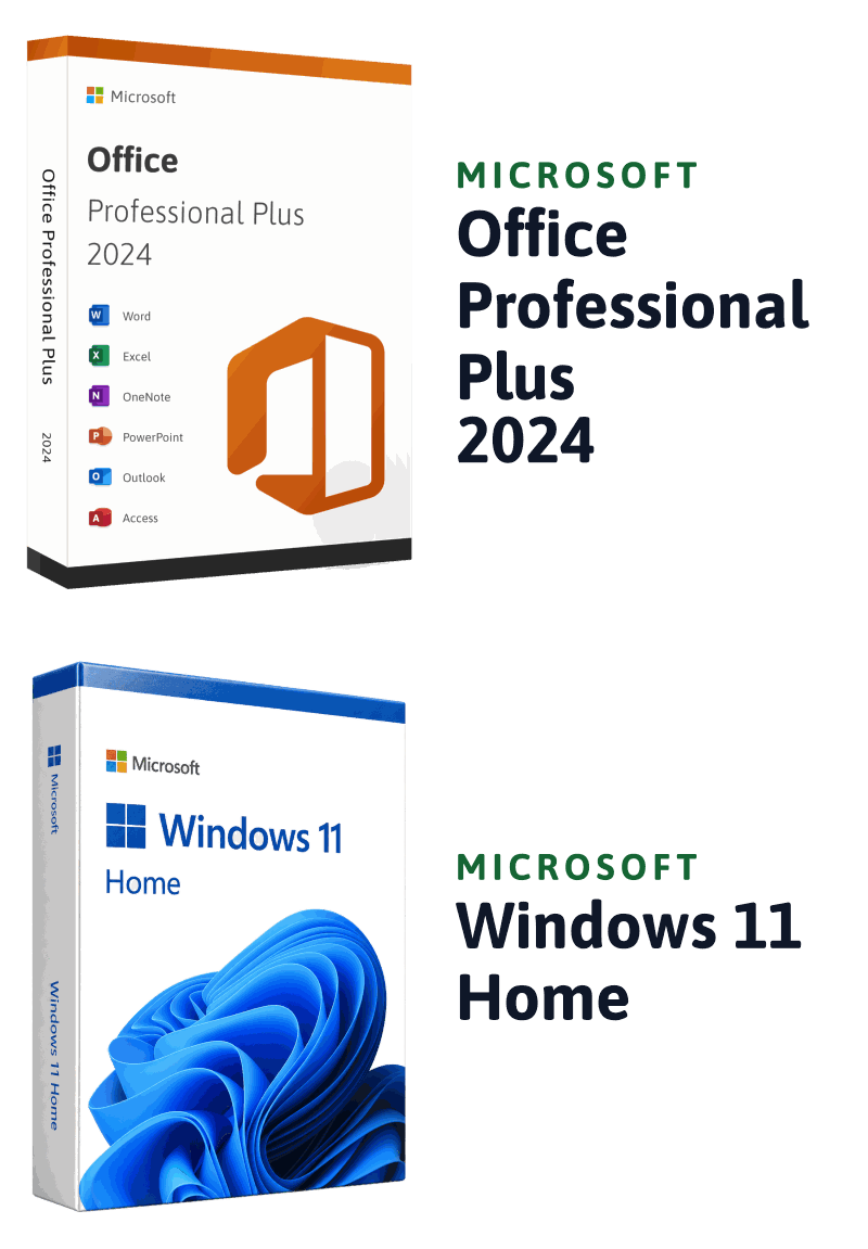 Microsoft Windows 11 Home + Microsoft Office 2024 Professional Plus