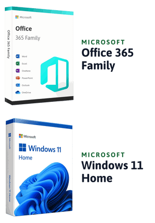 Microsoft Windows 11 Home + Microsoft Office 365 Family