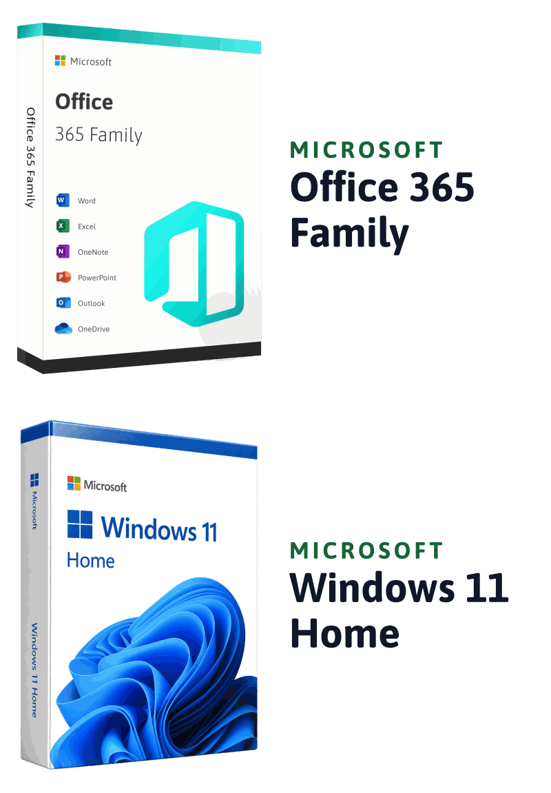 Microsoft Windows 11 Home + Microsoft Office 365 Family