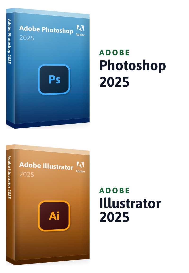 Adobe Photoshop 2025 + Adobe Illustrator 2025