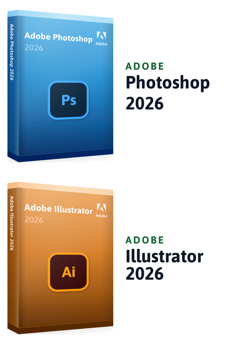 Adobe Photoshop 2026 + Adobe Illustrator 2026
