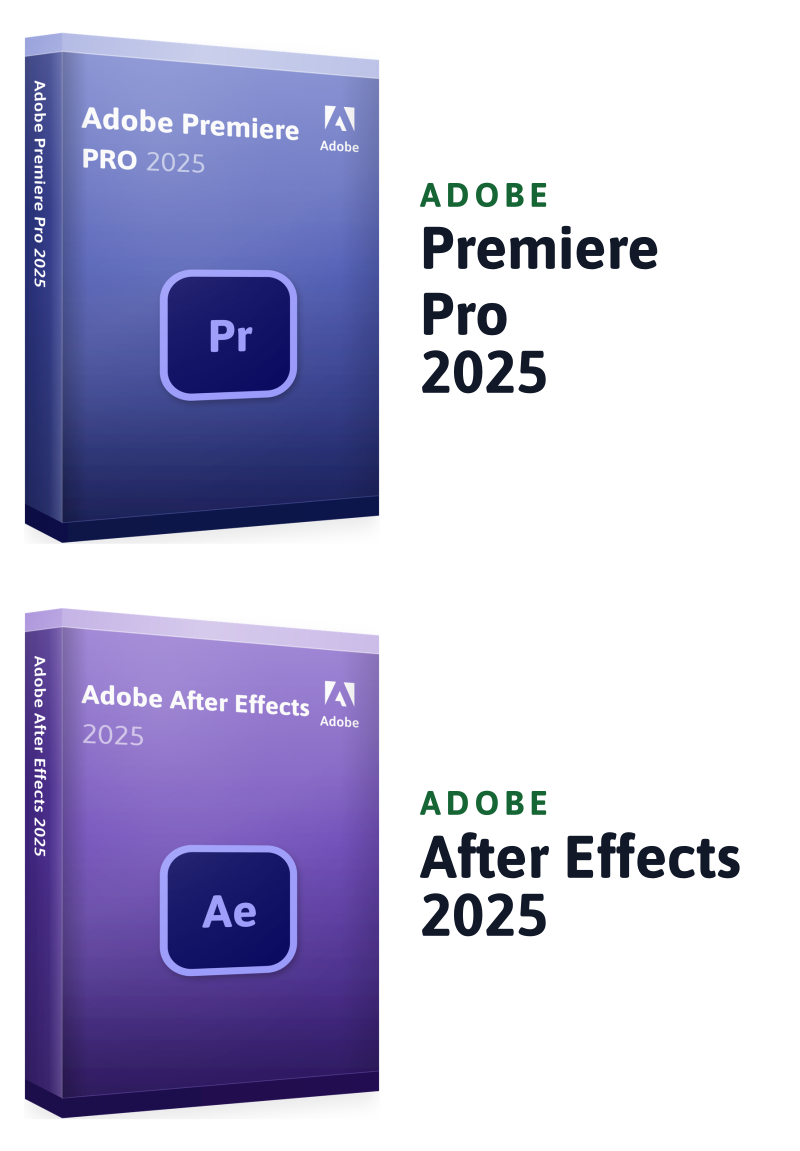 Adobe Premiere Pro 2025 + Adobe After Effects 2025